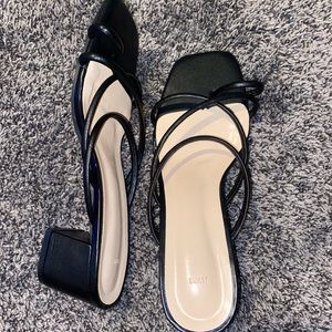 black heeled wedges, size EUR37